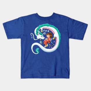 The Girl and the River Spirit Kids T-Shirt